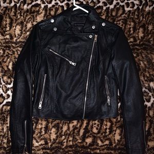 Metaphor faux leather jacket